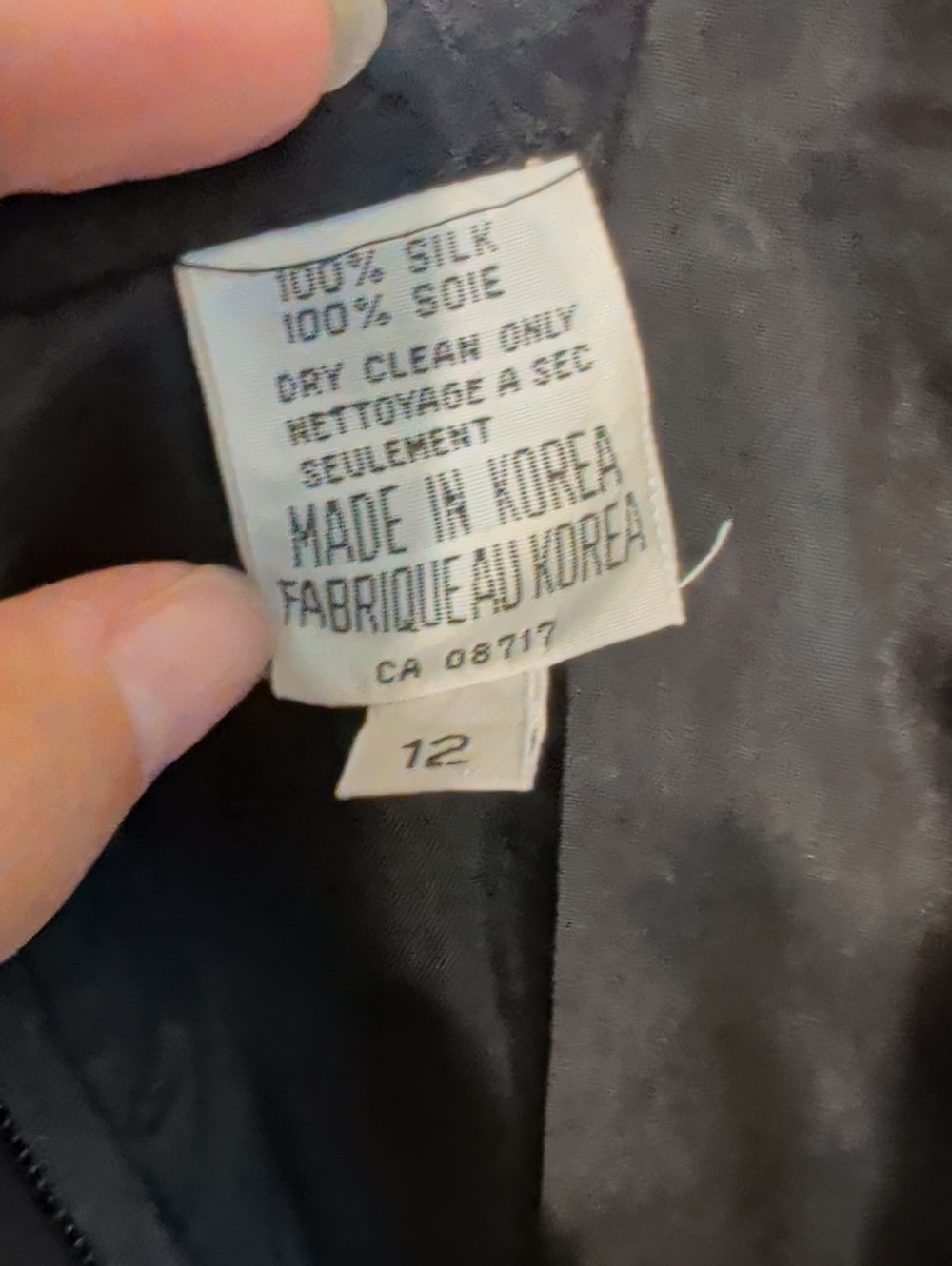 VINTAGE SILK floral pencil skirt - size 12 - Picture 7 of 7